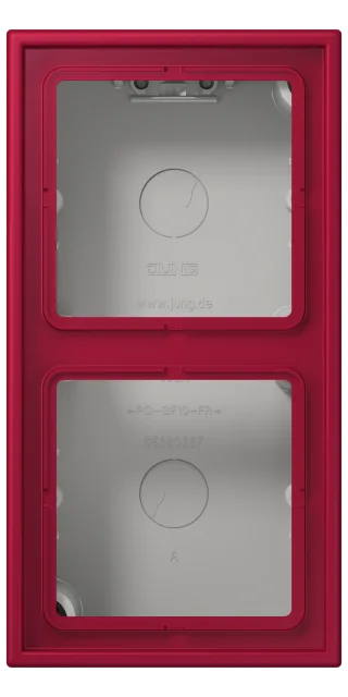 Накладка 2-постовая, LS CUBE, дюропласт лак., rouge carmin (32100), верт. и гориз. установка