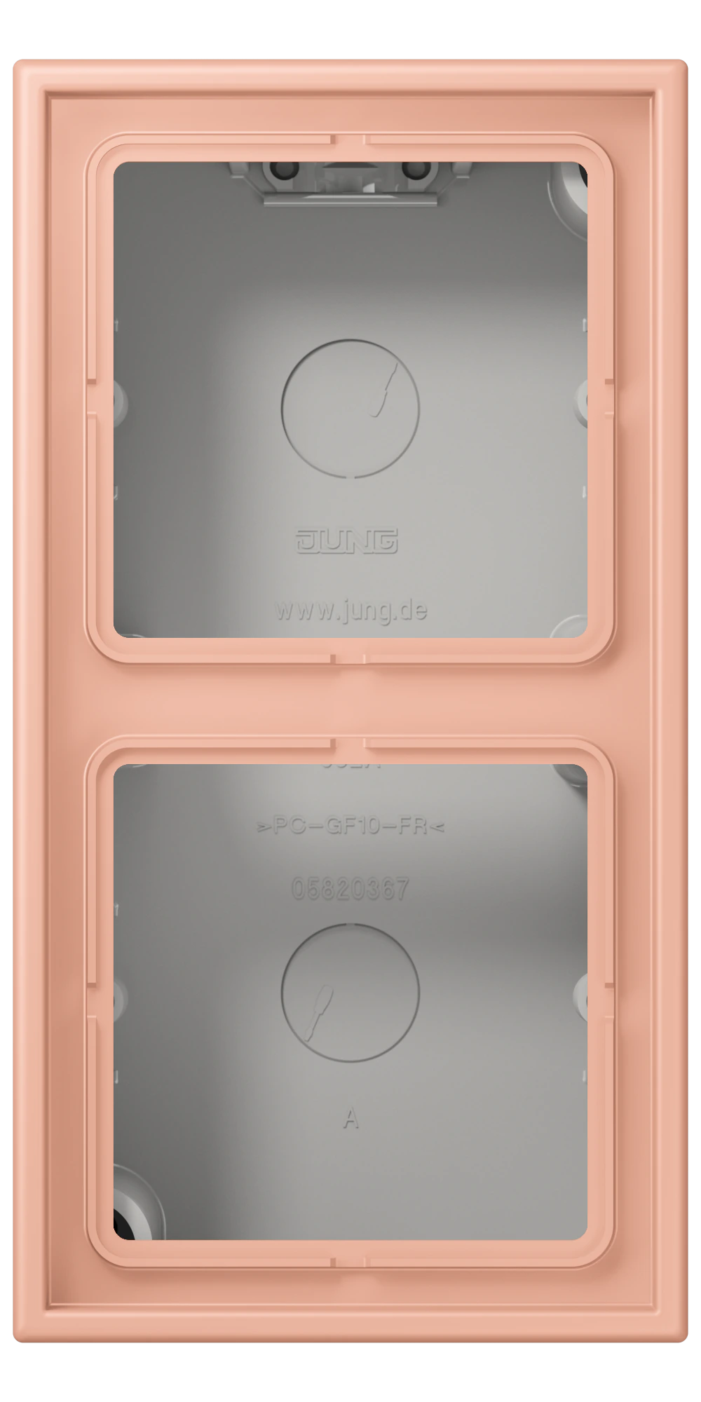 Surface cap, 2-gang — JUNG LS CUBE, Rose Clair, art. LC582A231