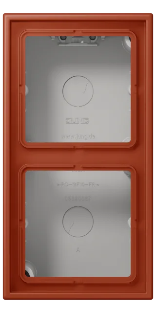 Накладка 2-постовая, LS CUBE, дюропласт лак., l'ocre rouge (32110), верт. и гориз. установка