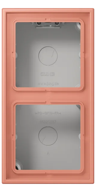 Накладка 2-постовая, LS CUBE, дюропласт лак., l’ocre rouge moyen (32111), верт. и гориз. установка