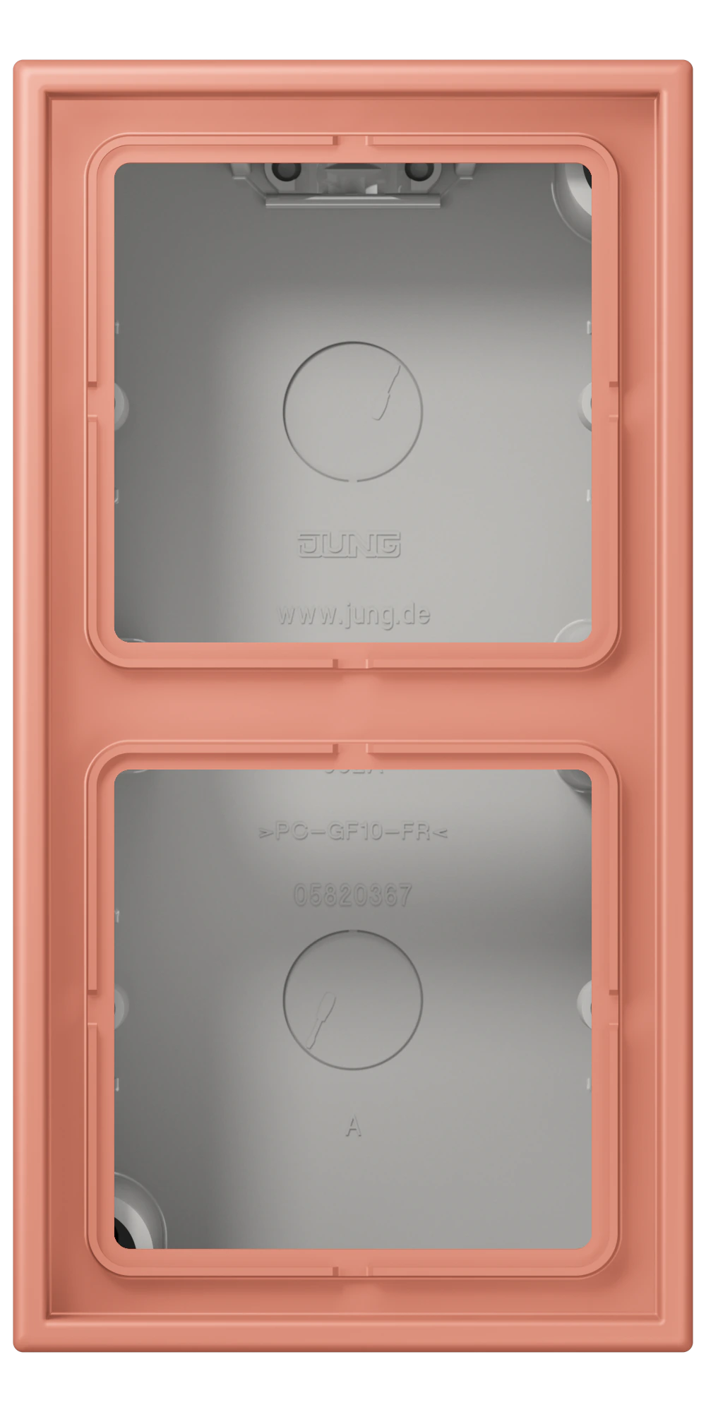 Surface cap, 2-gang — JUNG LS CUBE, L Ocre Rouge Moyen, art. LC582A233