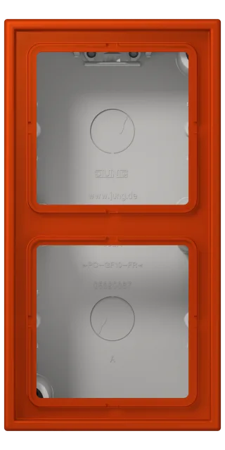 Накладка 2-постовая, LS CUBE, дюропласт лак., rouge vermillon 59 (4320A), верт. и гориз. установка
