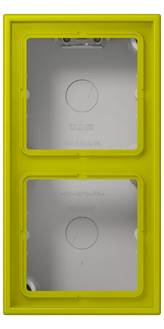 Накладка 2-постовая, LS CUBE, дюропласт лак., vert olive vif (4320F), верт. и гориз. установка
