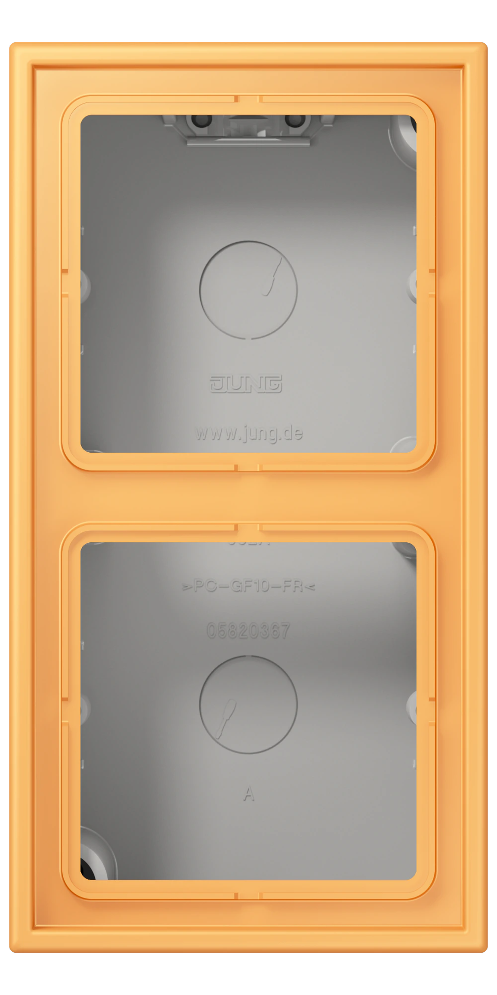 Surface cap, 2-gang — JUNG LS CUBE, Ocre Jaune Clair, art. LC582A254