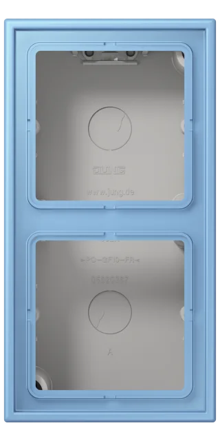 Накладка 2-постовая, LS CUBE, дюропласт лак., bleu céruléen 59 (4320N), верт. и гориз. установка