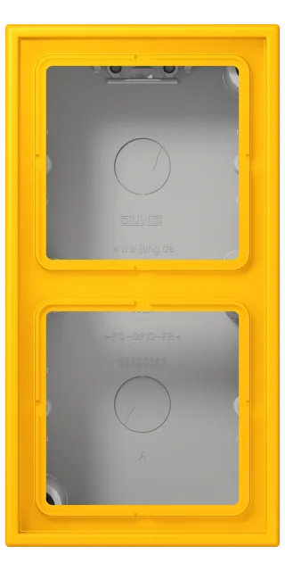 Накладка 2-постовая, LS CUBE, дюропласт лак., le jaune vif (4320W), верт. и гориз. установка
