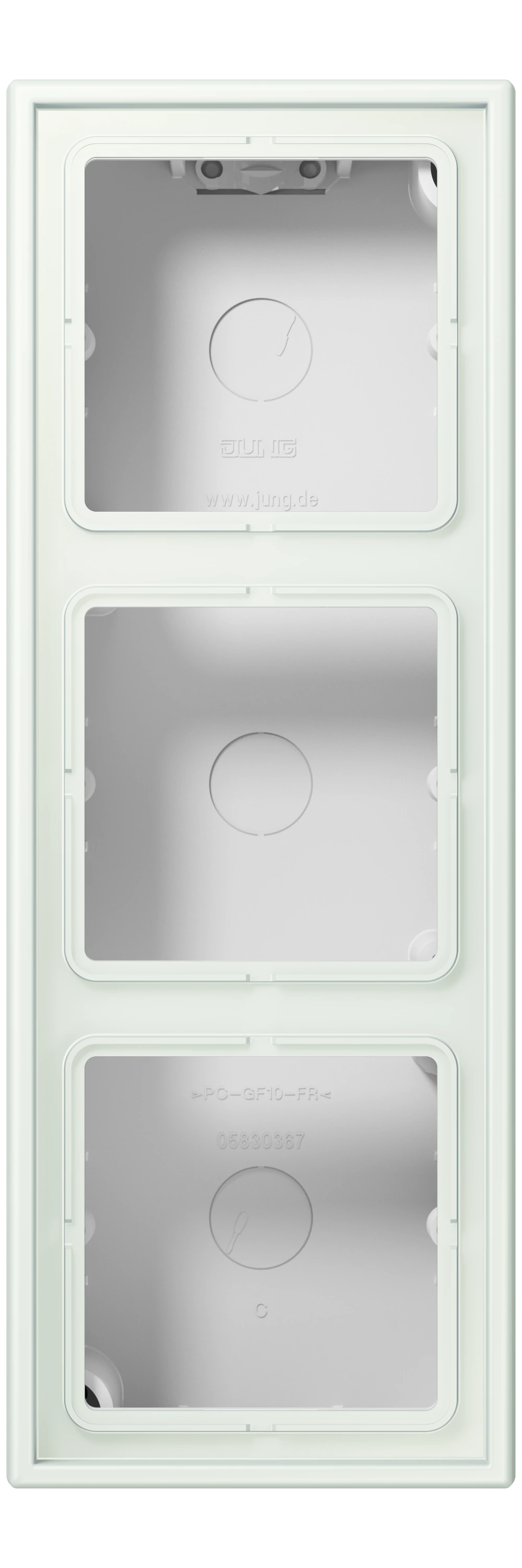 Surface cap, 3-gang — JUNG LS CUBE, Outremer Gris, art. LC583A210