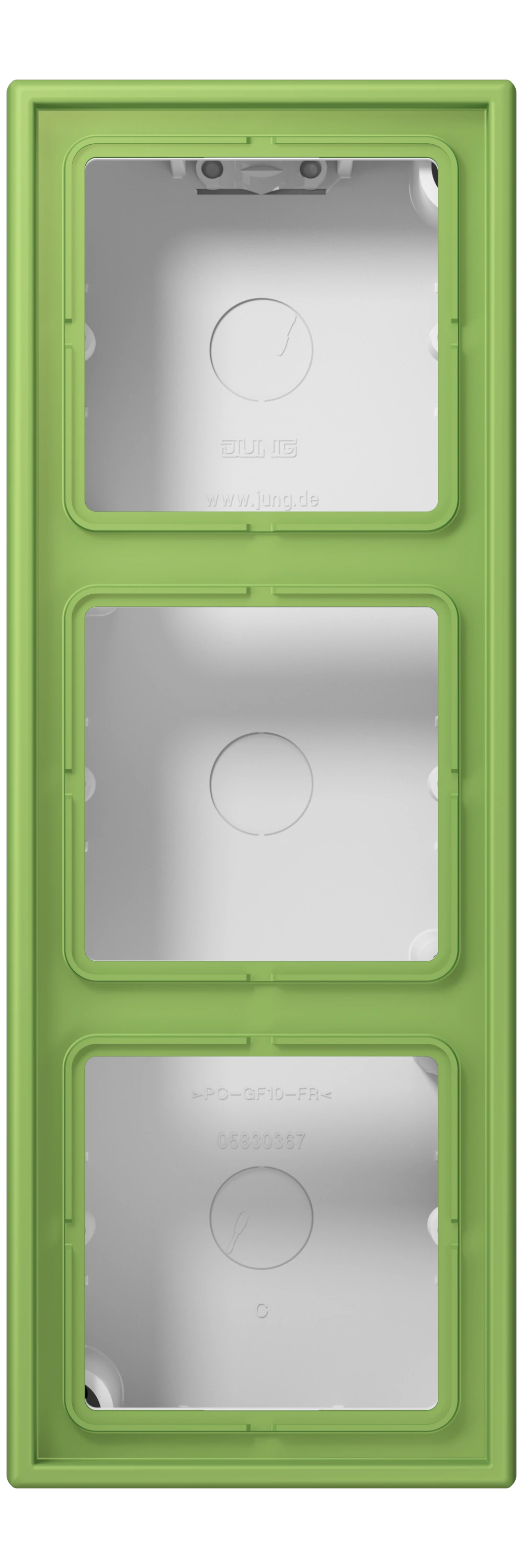 Surface cap, 3-gang — JUNG LS CUBE, Vert 31, art. LC583A220