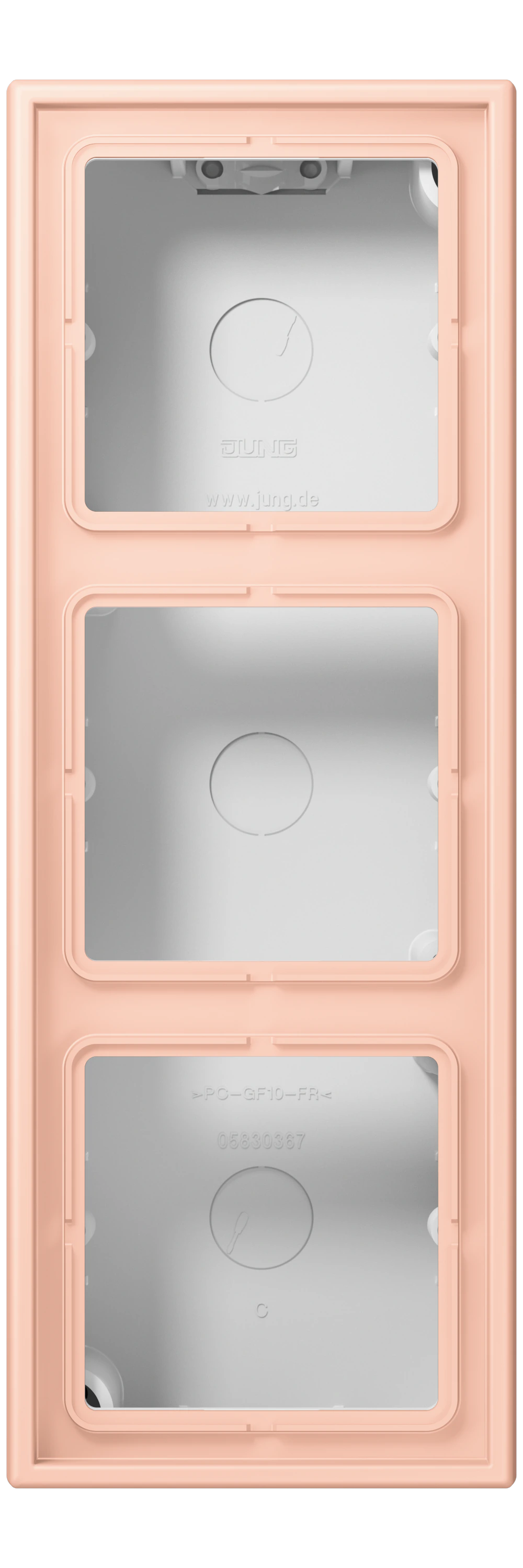 Surface cap, 3-gang — JUNG LS CUBE, L Ocre Rouge Clair, art. LC583A234