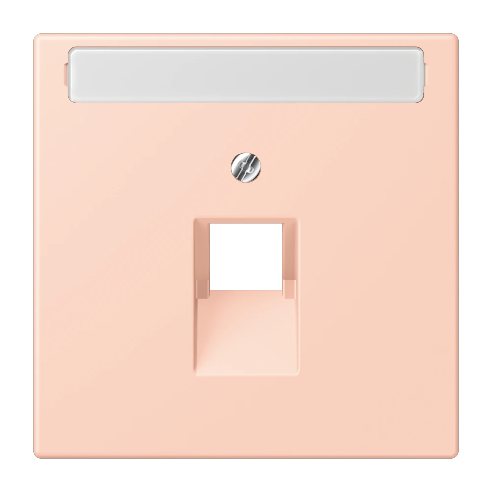Centre plate with inscription field for 1-gang modular jack socket (8-pole) — JUNG LS 990 Le Corbusier, le corbusier 234, art. LC969-1NAUA234