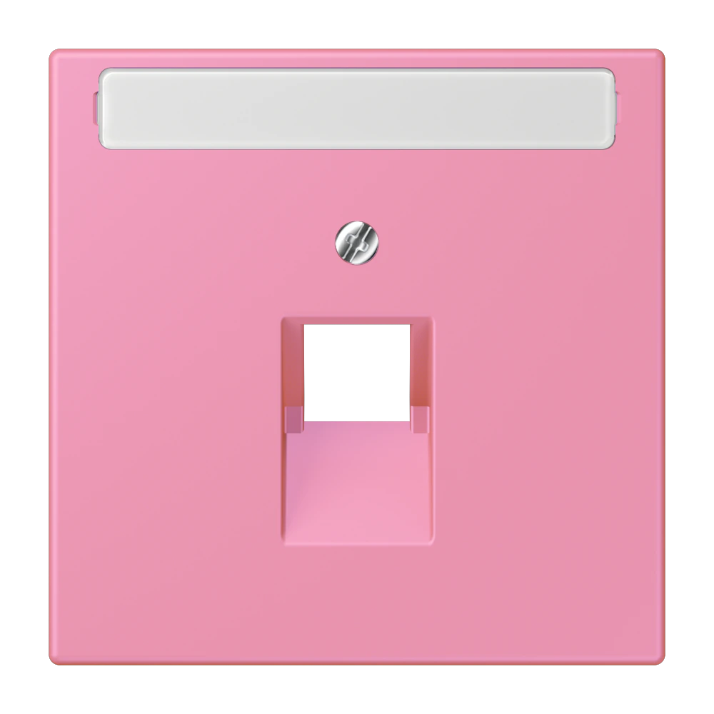Centre plate with inscription field for 1-gang modular jack socket (8-pole) — JUNG LS 990 Le Corbusier, le corbusier 246, art. LC969-1NAUA246