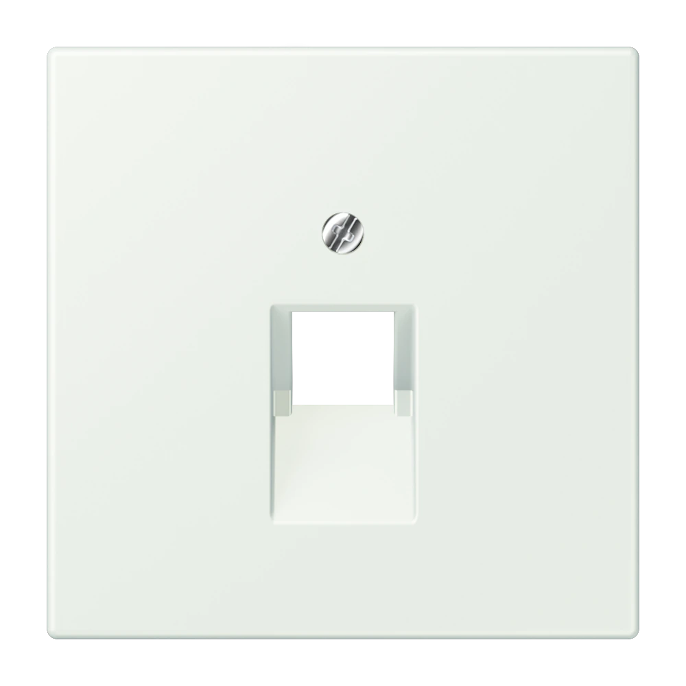 Centre plate for 1-gang modular jack socket (8-pole) — JUNG LS 990 Le Corbusier, Outremer Gris, art. LC969-1UA210