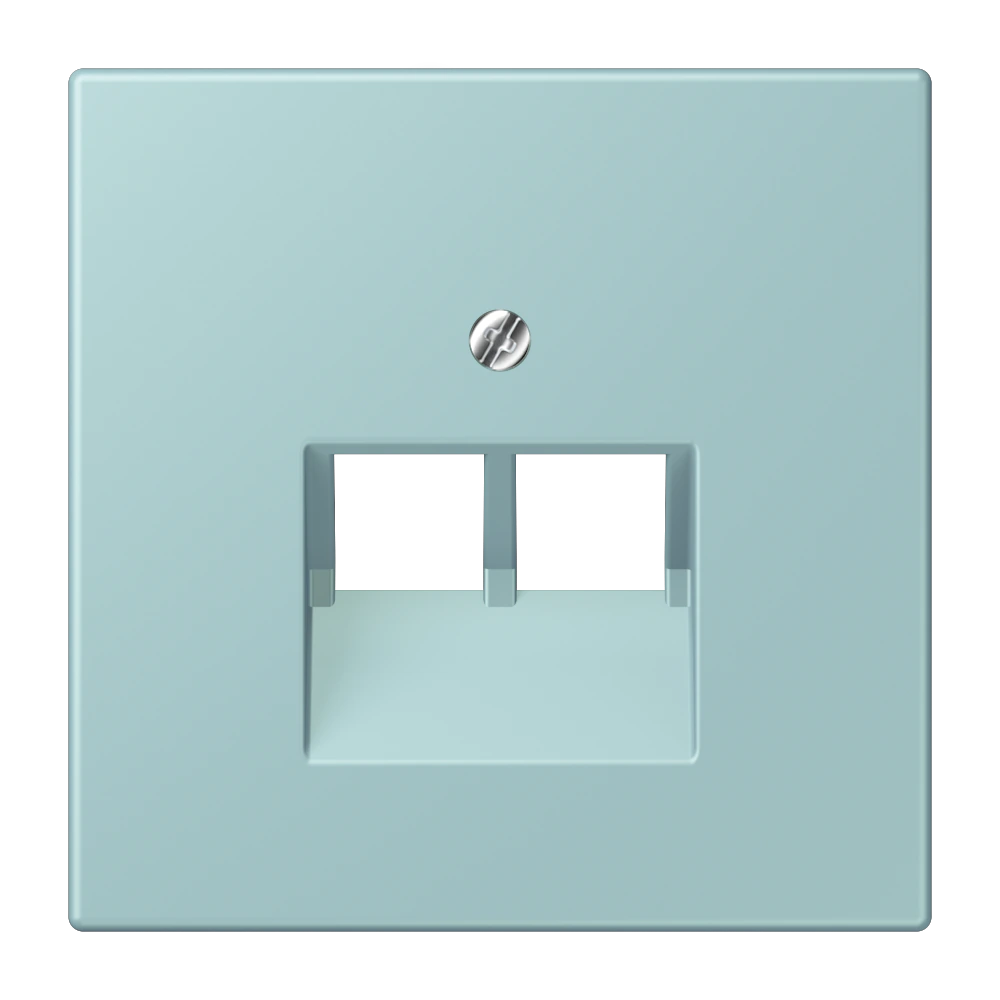 Крышка для 2-ных модульных гнёзд (2 x 8-пол.) — JUNG LS 990 Le Corbusier, Céruléen Clair, арт. LC969-2UA214