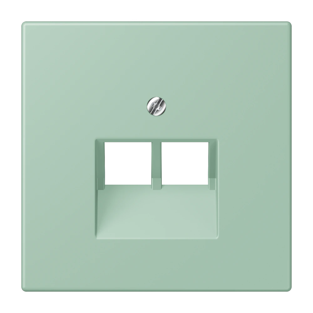 Крышка для 2-ных модульных гнёзд (2 x 8-пол.) — JUNG LS 990 Le Corbusier, Vert Anglais Clair, арт. LC969-2UA217