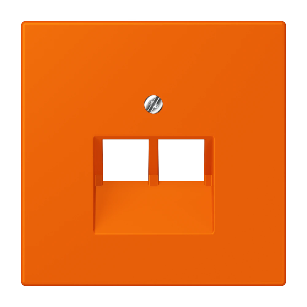 Centre plate for 2-gang modular jack socket (8-pole) — JUNG LS 990 Le Corbusier, le corbusier 224, art. LC969-2UA224