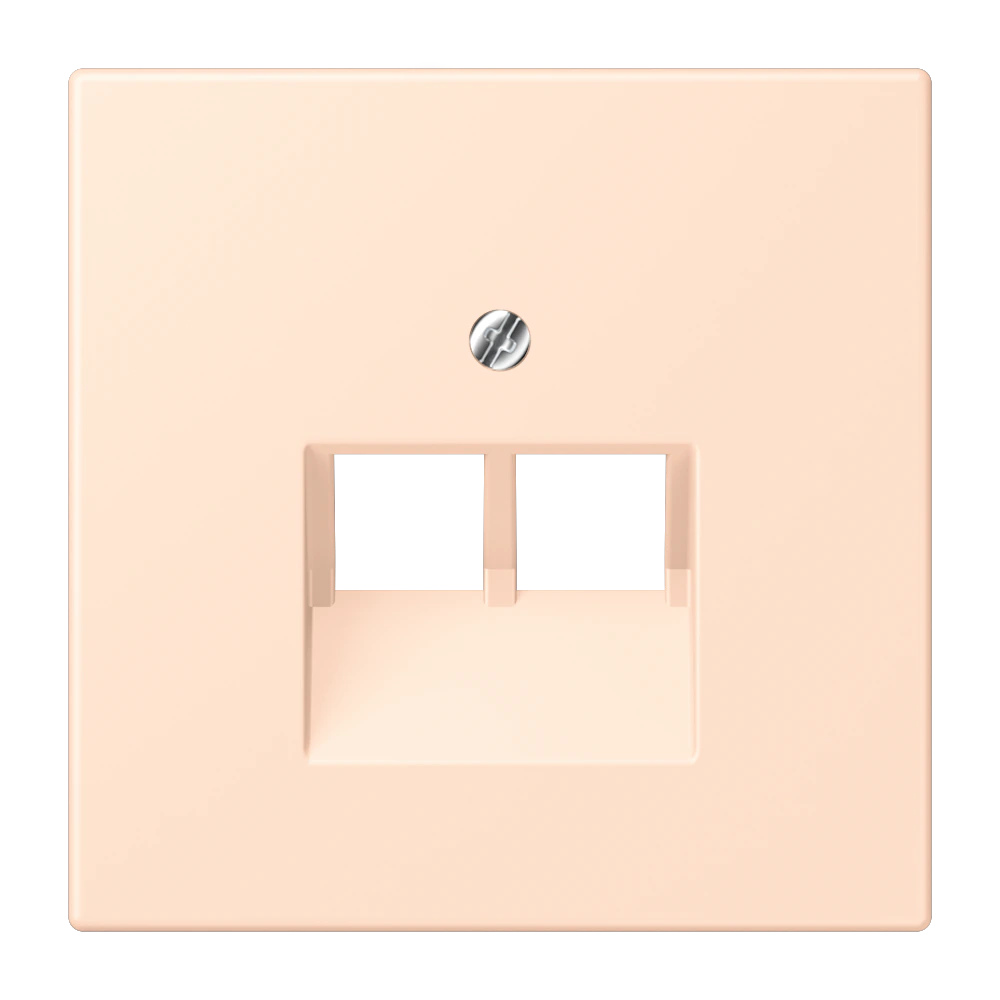 Centre plate for 2-gang modular jack socket (8-pole) — JUNG LS 990 Le Corbusier, le corbusier 228, art. LC969-2UA228