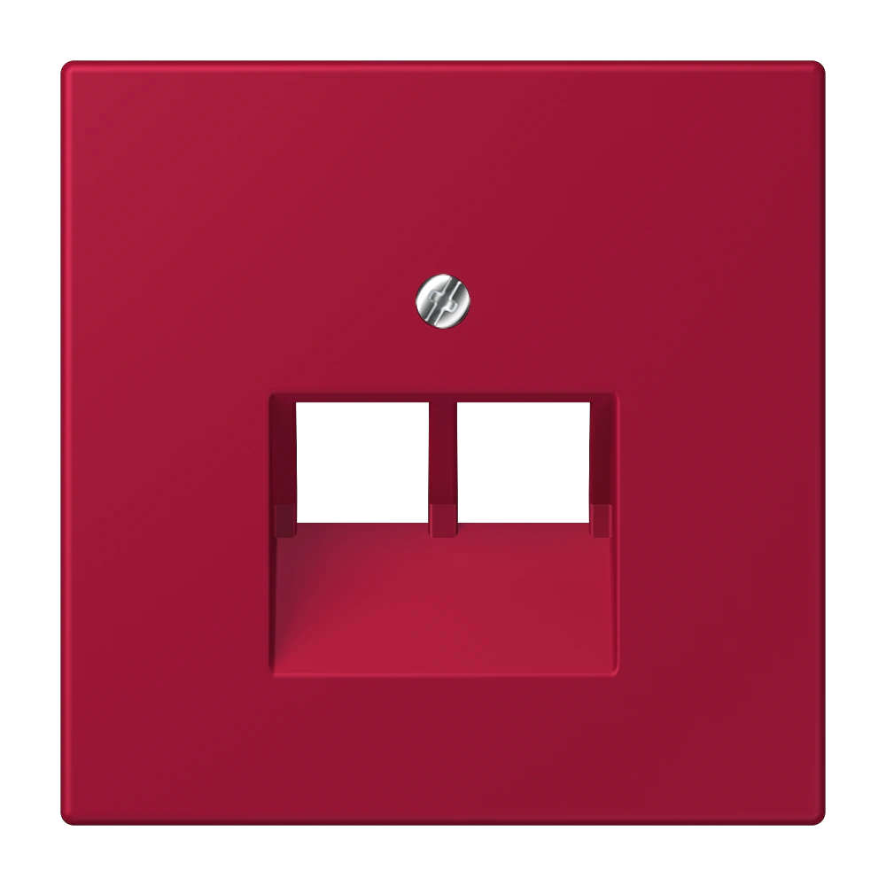 Centre plate for 2-gang modular jack socket (8-pole) — JUNG LS 990 Le Corbusier, le corbusier 229, art. LC969-2UA229