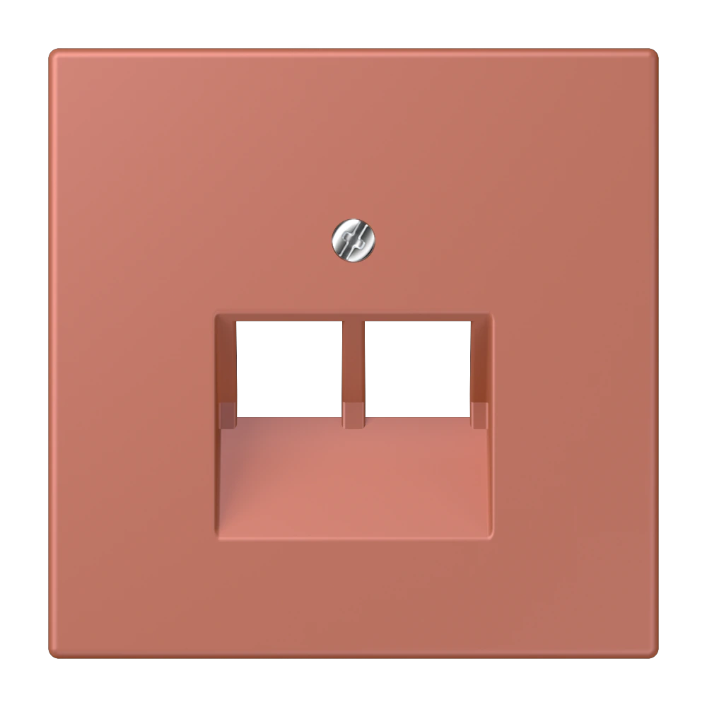 Centre plate for 2-gang modular jack socket (8-pole) — JUNG LS 990 Le Corbusier, le corbusier 236, art. LC969-2UA236