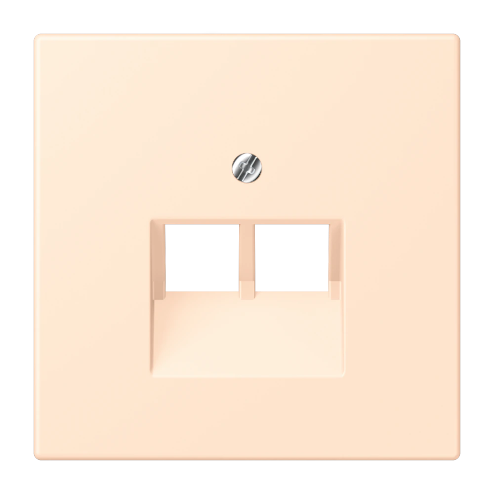 Centre plate for 2-gang modular jack socket (8-pole) — JUNG LS 990 Le Corbusier, le corbusier 238, art. LC969-2UA238