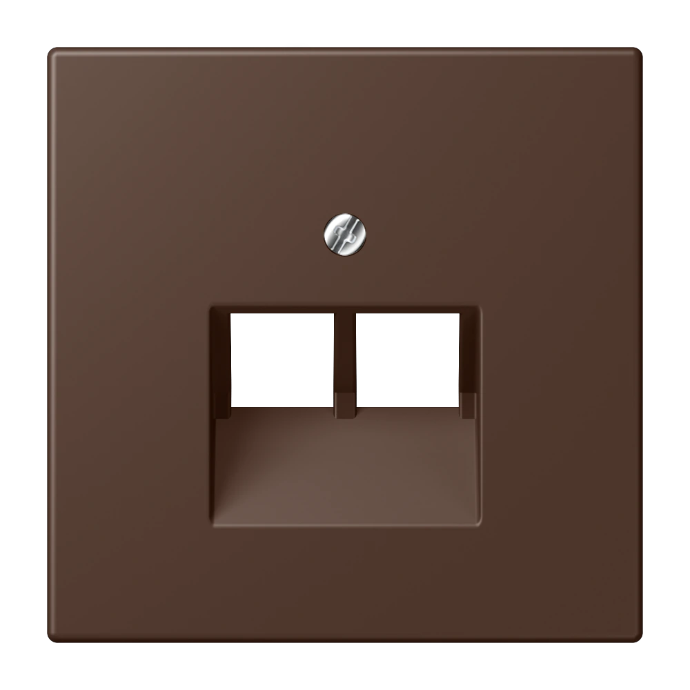 Centre plate for 2-gang modular jack socket (8-pole) — JUNG LS 990 Le Corbusier, le corbusier 239, art. LC969-2UA239
