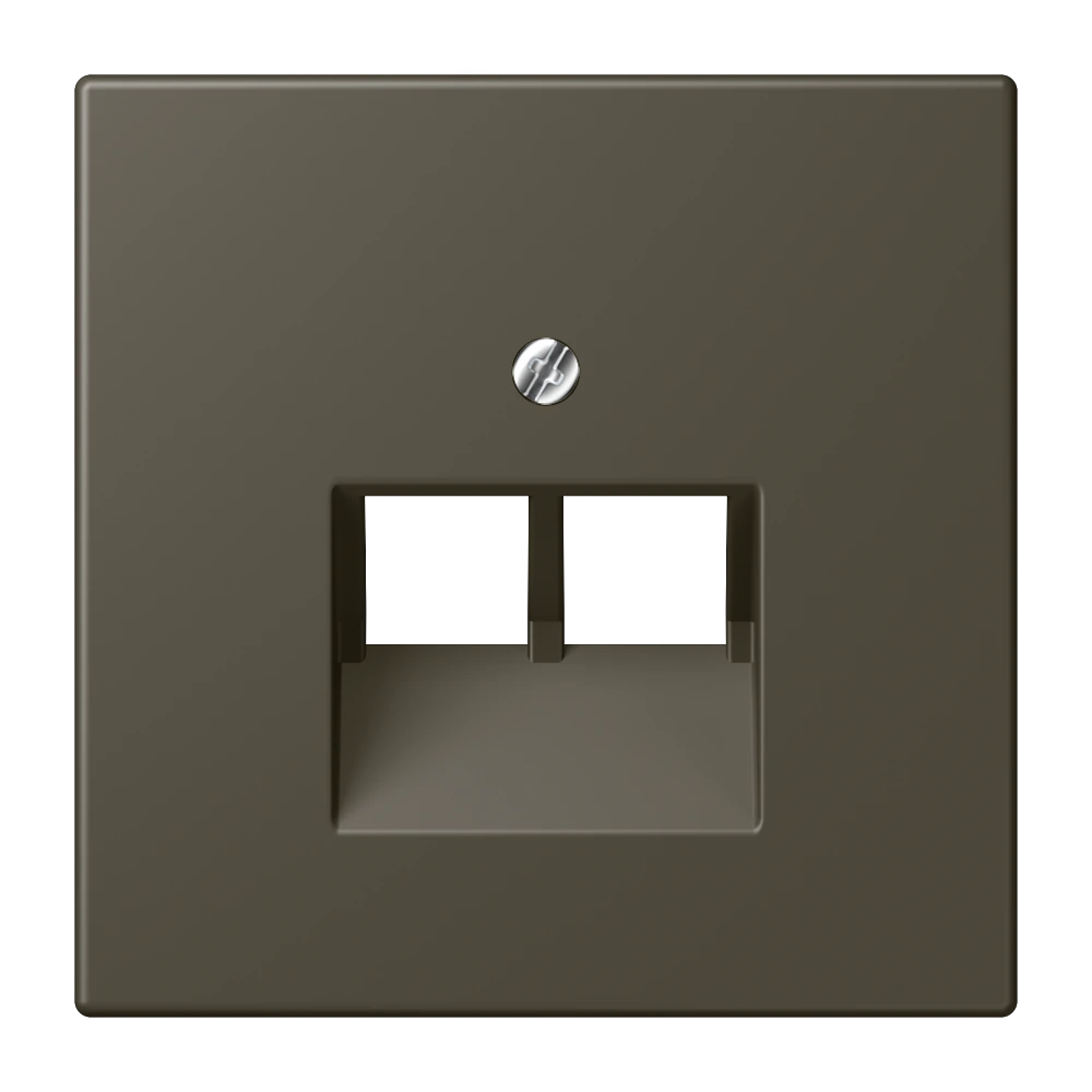 Centre plate for 2-gang modular jack socket (8-pole) — JUNG LS 990 Le Corbusier, le corbusier 241, art. LC969-2UA241