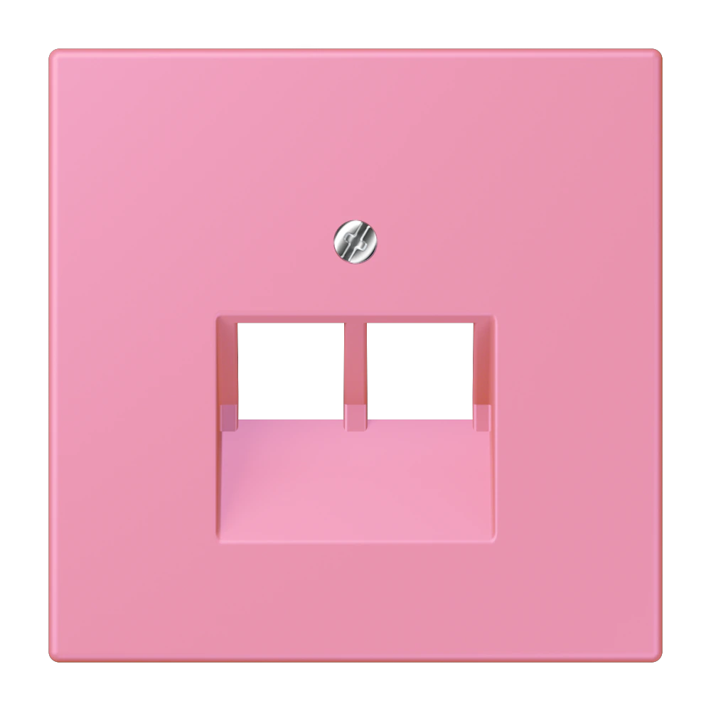 Centre plate for 2-gang modular jack socket (8-pole) — JUNG LS 990 Le Corbusier, le corbusier 246, art. LC969-2UA246