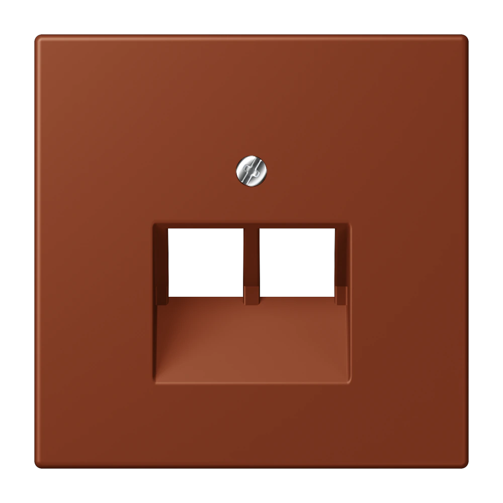 Centre plate for 2-gang modular jack socket (8-pole) — JUNG LS 990 Le Corbusier, le corbusier 247, art. LC969-2UA247