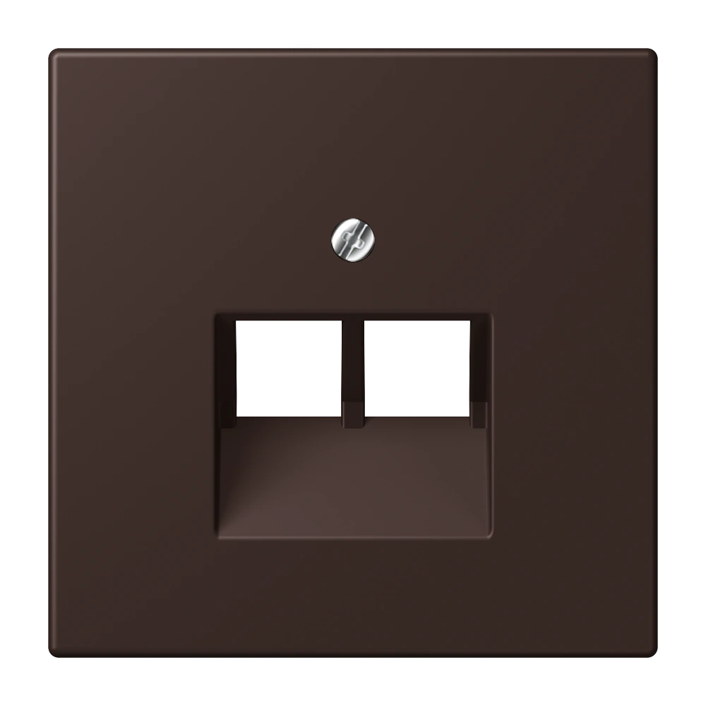 Centre plate for 2-gang modular jack socket (8-pole) — JUNG LS 990 Le Corbusier, le corbusier 252, art. LC969-2UA252