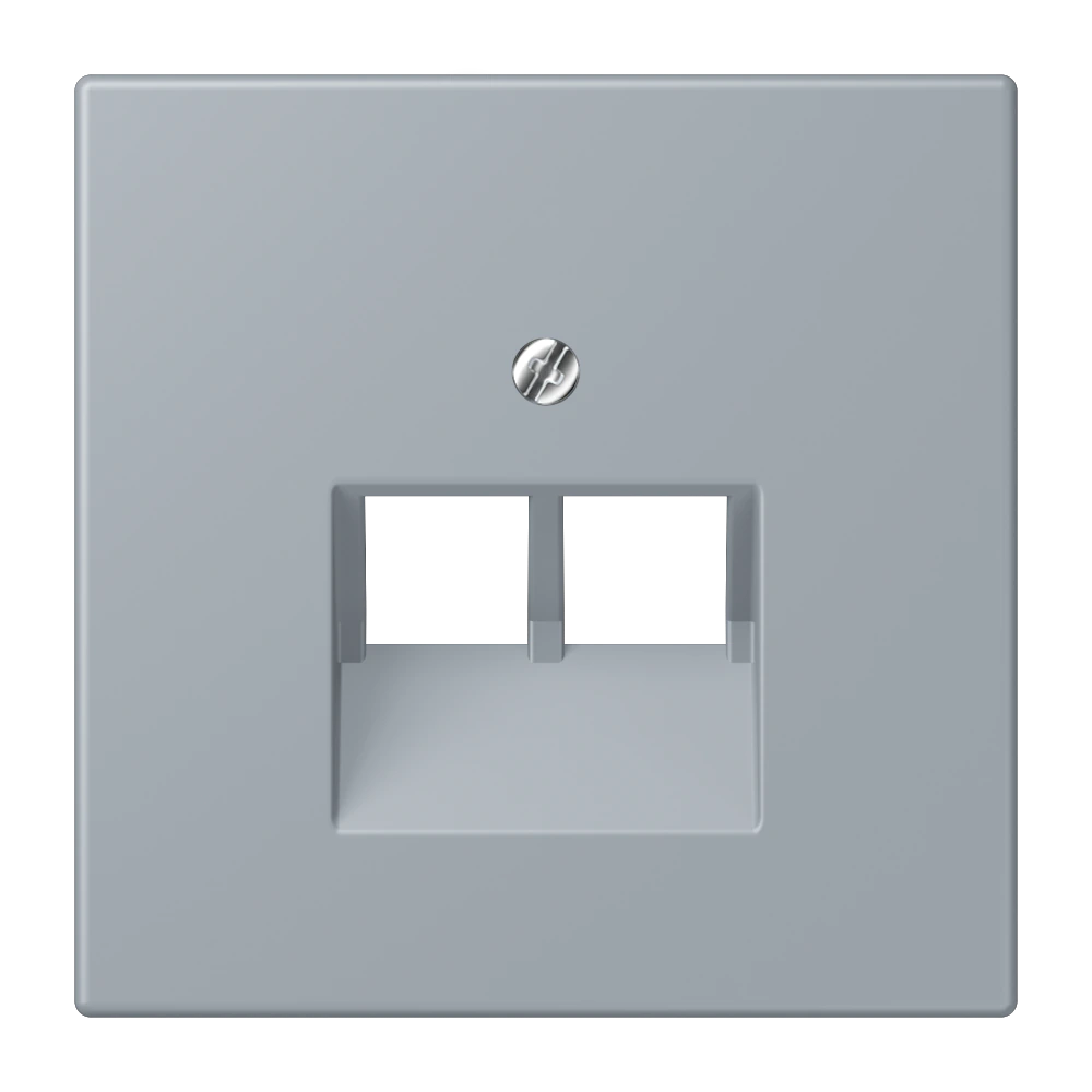 Centre plate for 2-gang modular jack socket (8-pole) — JUNG LS 990 Le Corbusier, le corbusier 257, art. LC969-2UA257