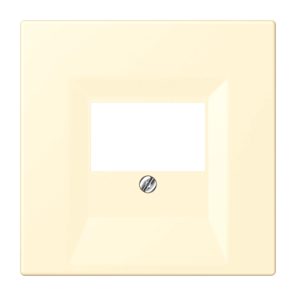 Centre plate for loudspeaker socket — JUNG LS 990 Le Corbusier, Blanc, art. LC969T201