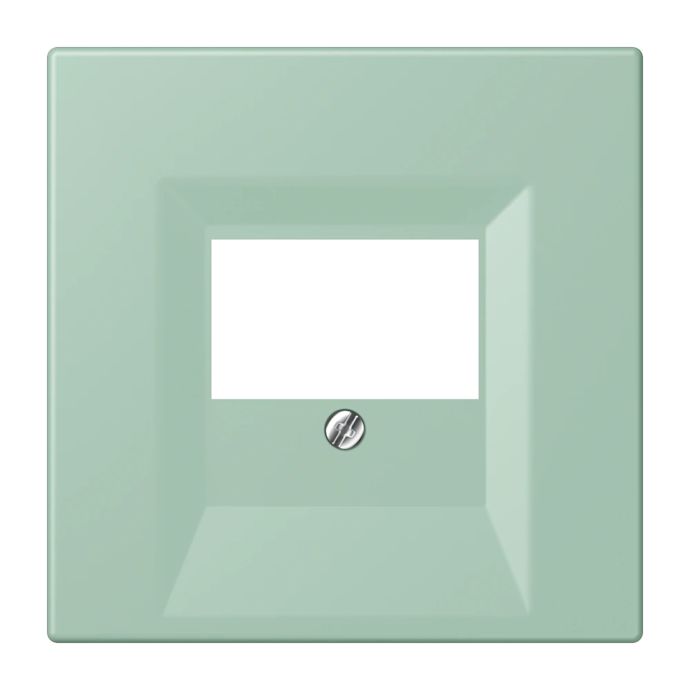 Centre plate for loudspeaker socket — JUNG LS 990 Le Corbusier, Vert Anglais Clair, art. LC969T217