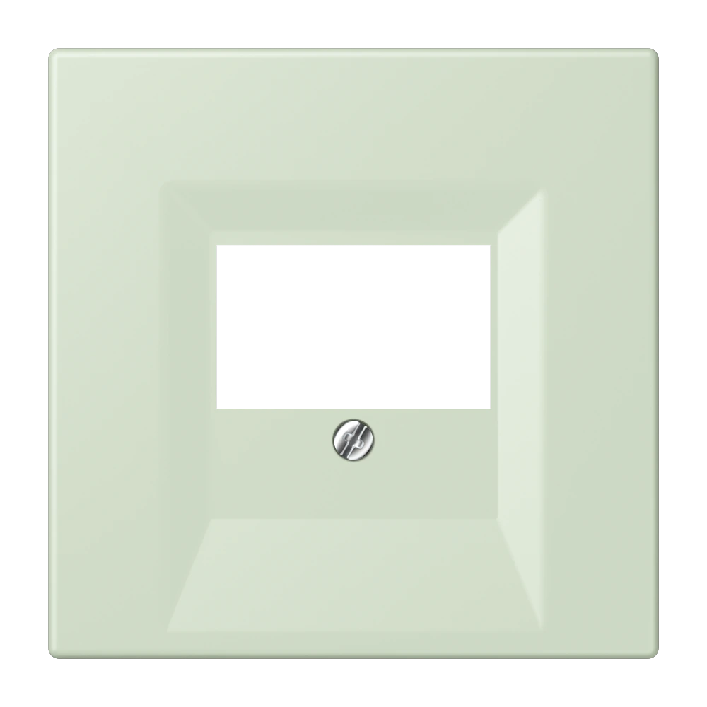 Centre plate for loudspeaker socket — JUNG LS 990 Le Corbusier, Vert Anglâis Pale, art. LC969T218