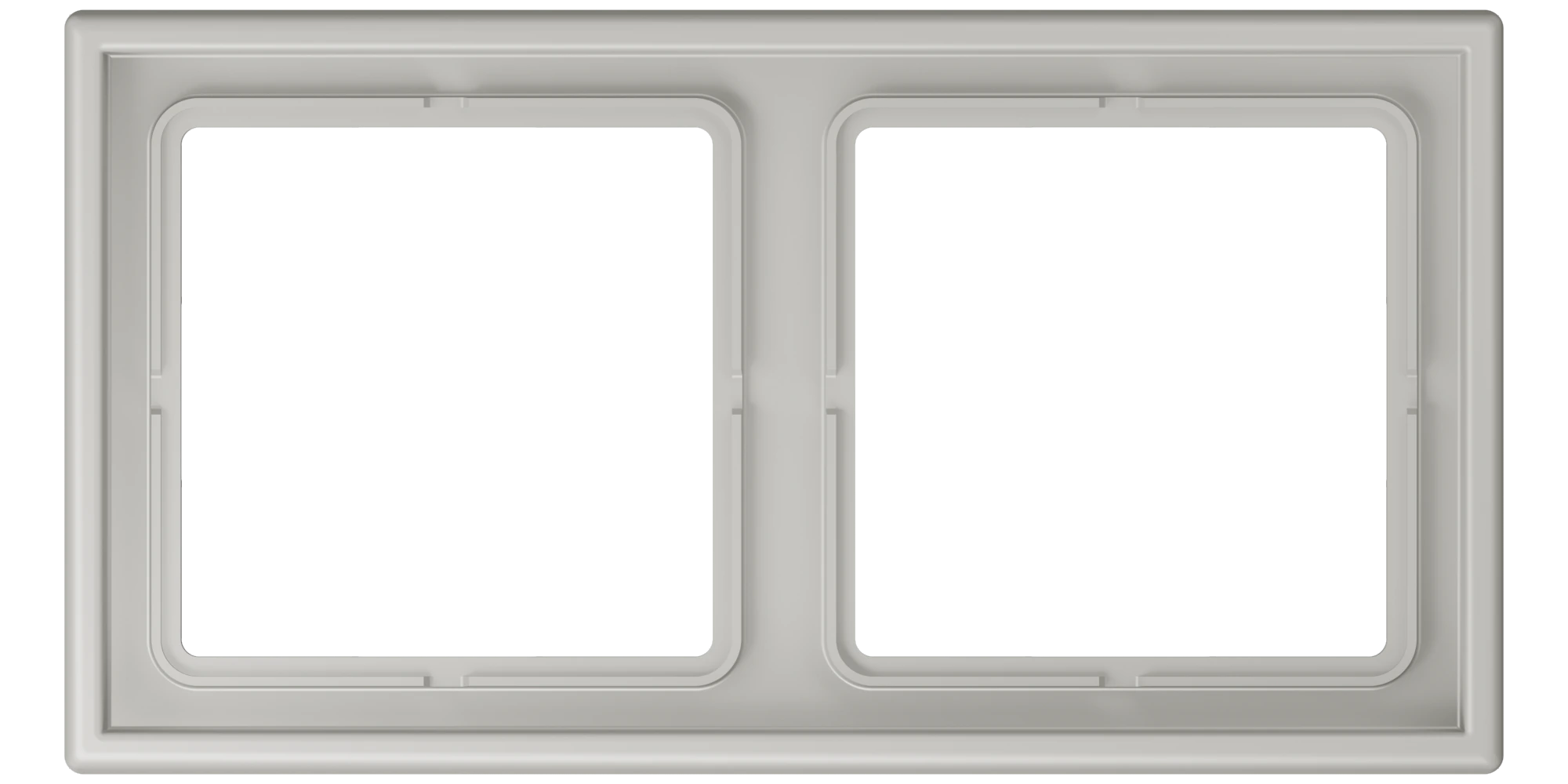 Frame, 2-gang — JUNG LS 990 Le Corbusier, Gris Clair 31, art. LC982205