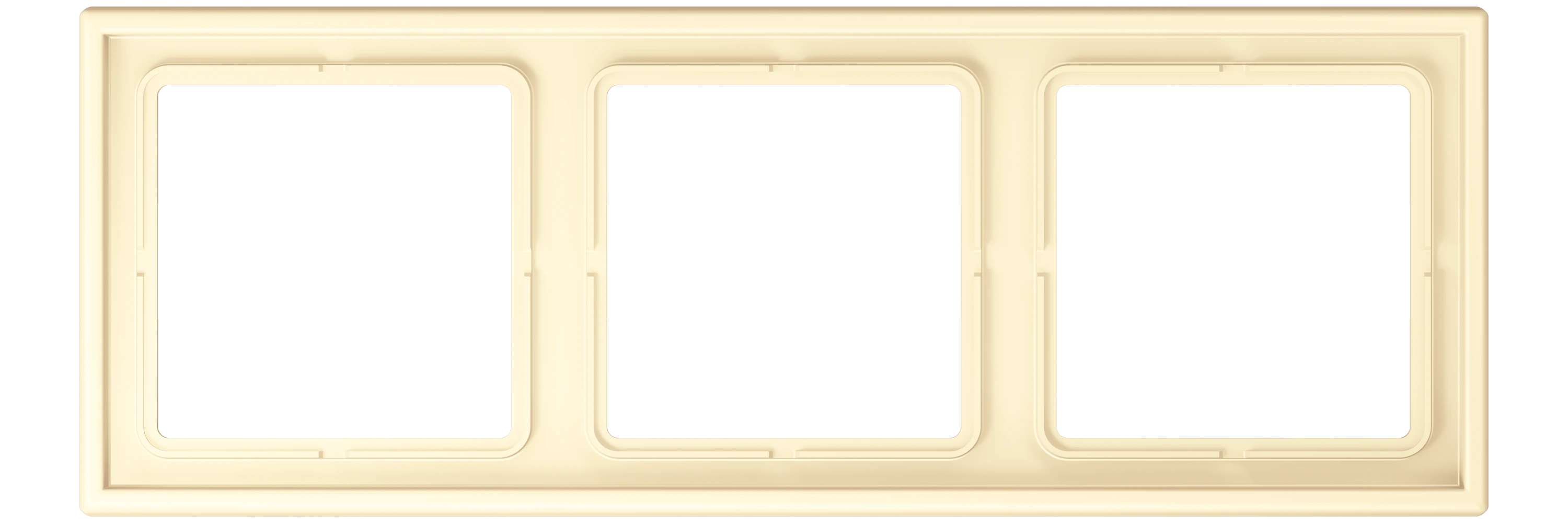 Frame, 3-gang — JUNG LS 990 Le Corbusier, Blanc, art. LC983201