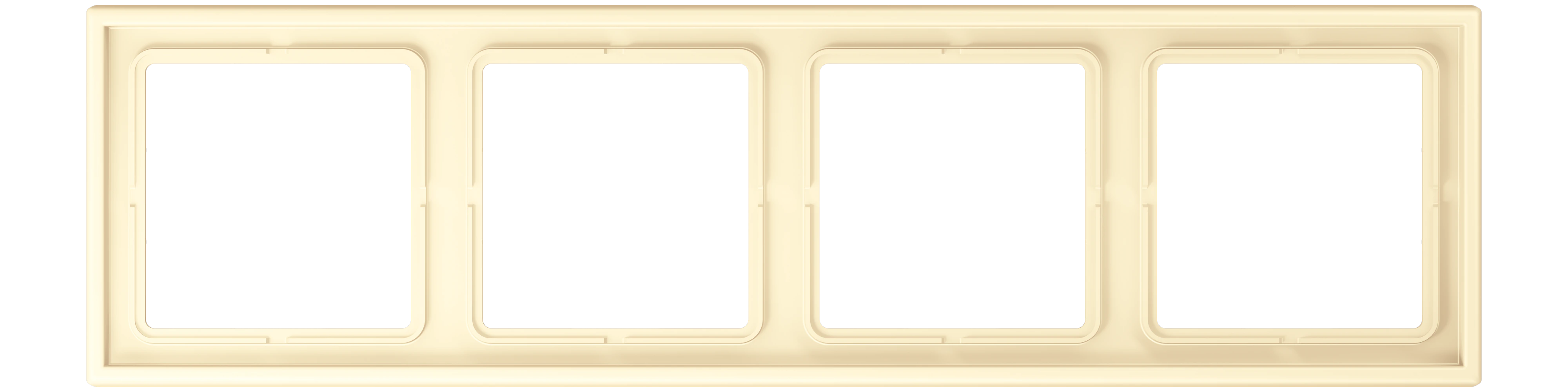 Frame, 4-gang — JUNG LS 990 Le Corbusier, Blanc, art. LC984201