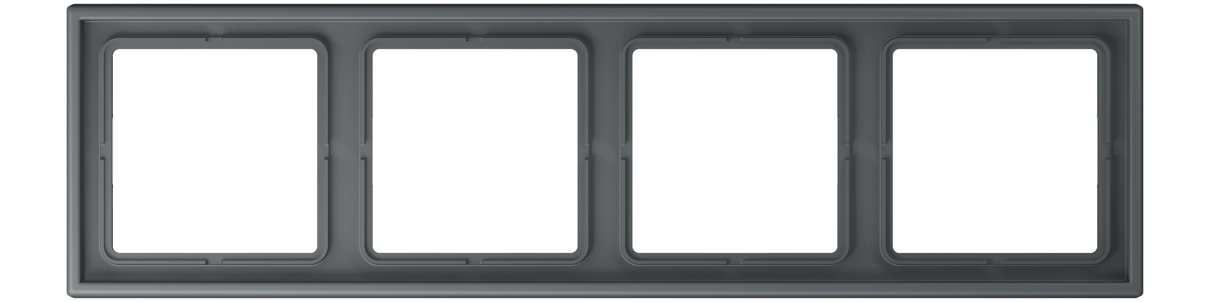Frame, 4-gang — JUNG LS 990 Le Corbusier, Gris Foncé 31, art. LC984202