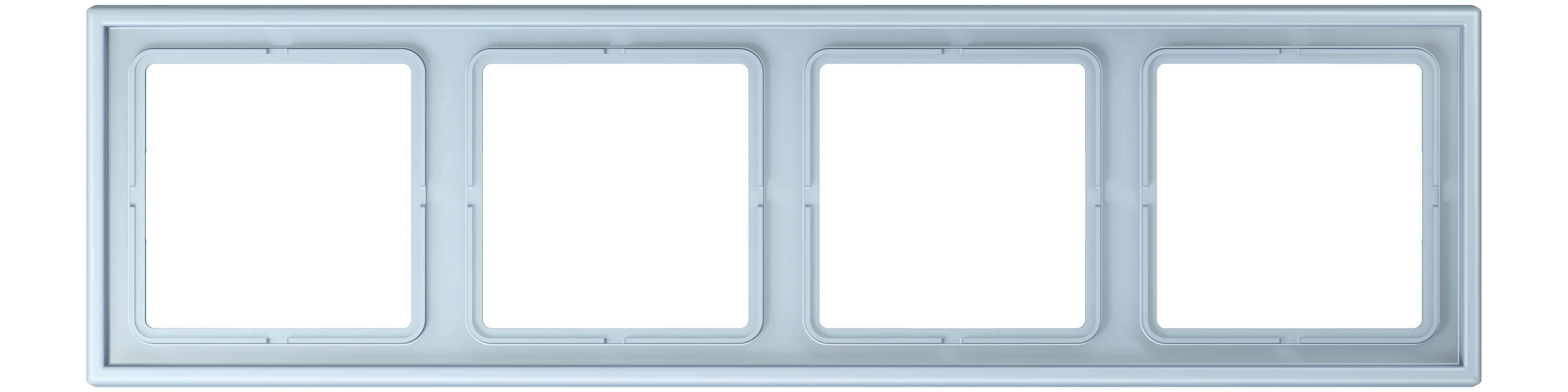 Frame, 4-gang — JUNG LS 990 Le Corbusier, Outremer Clair, art. LC984208