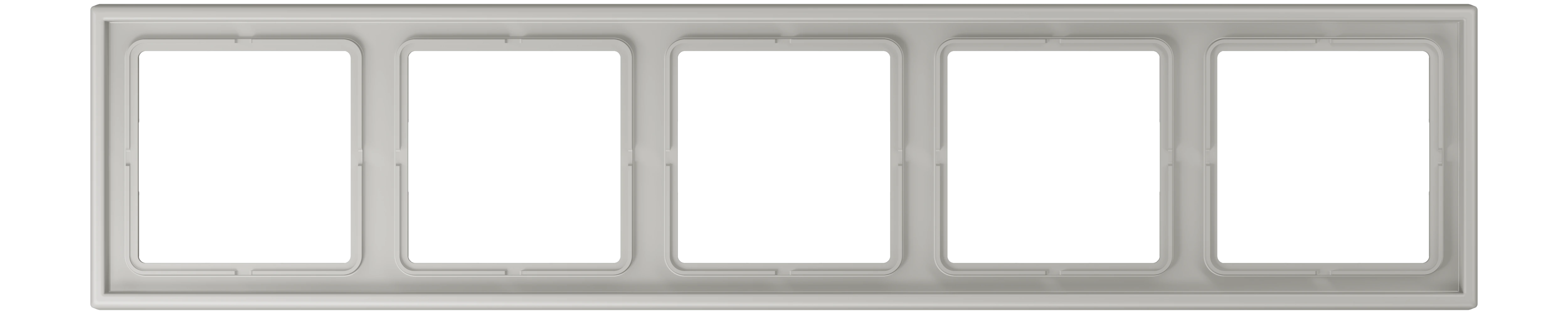 Frame, 5-gang — JUNG LS 990 Le Corbusier, Gris Clair 31, art. LC985205