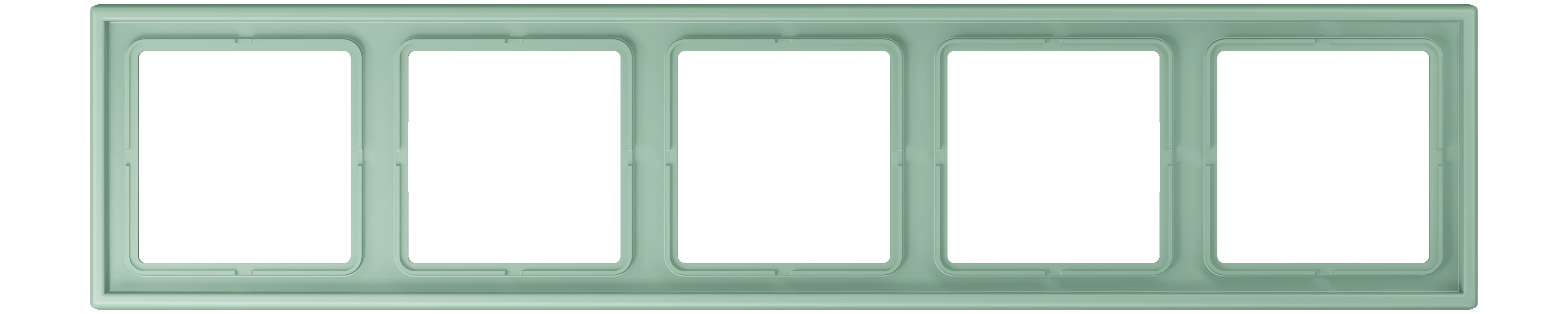 Frame, 5-gang — JUNG LS 990 Le Corbusier, Vert Anglais Clair, art. LC985217