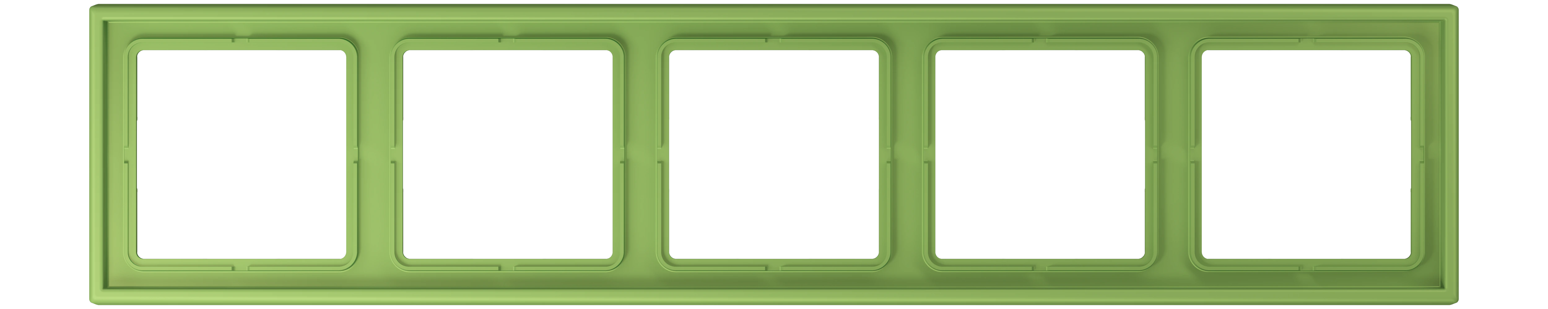 Frame, 5-gang — JUNG LS 990 Le Corbusier, Vert 31, art. LC985220