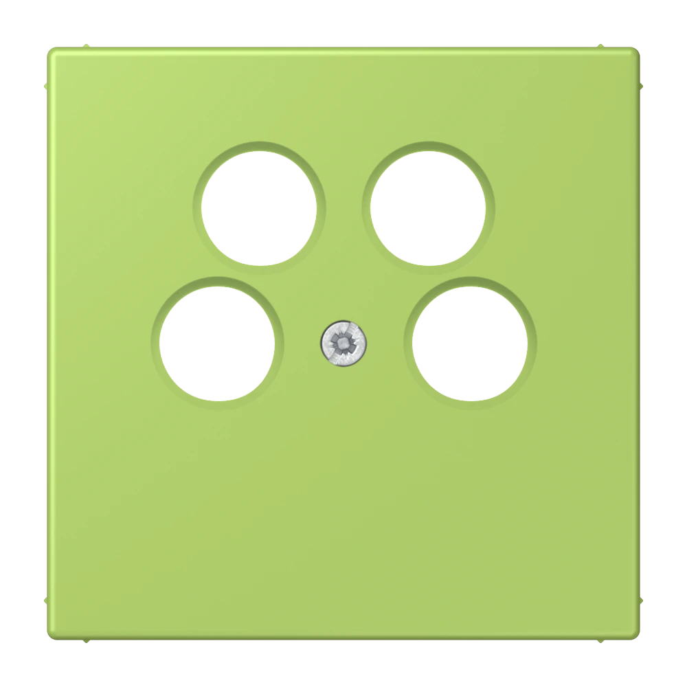 Centre plate for 4-hole SAT-TV socket (Axing) — JUNG LS 990 Le Corbusier, le corbusier 221, art. LC990-4SAT2221