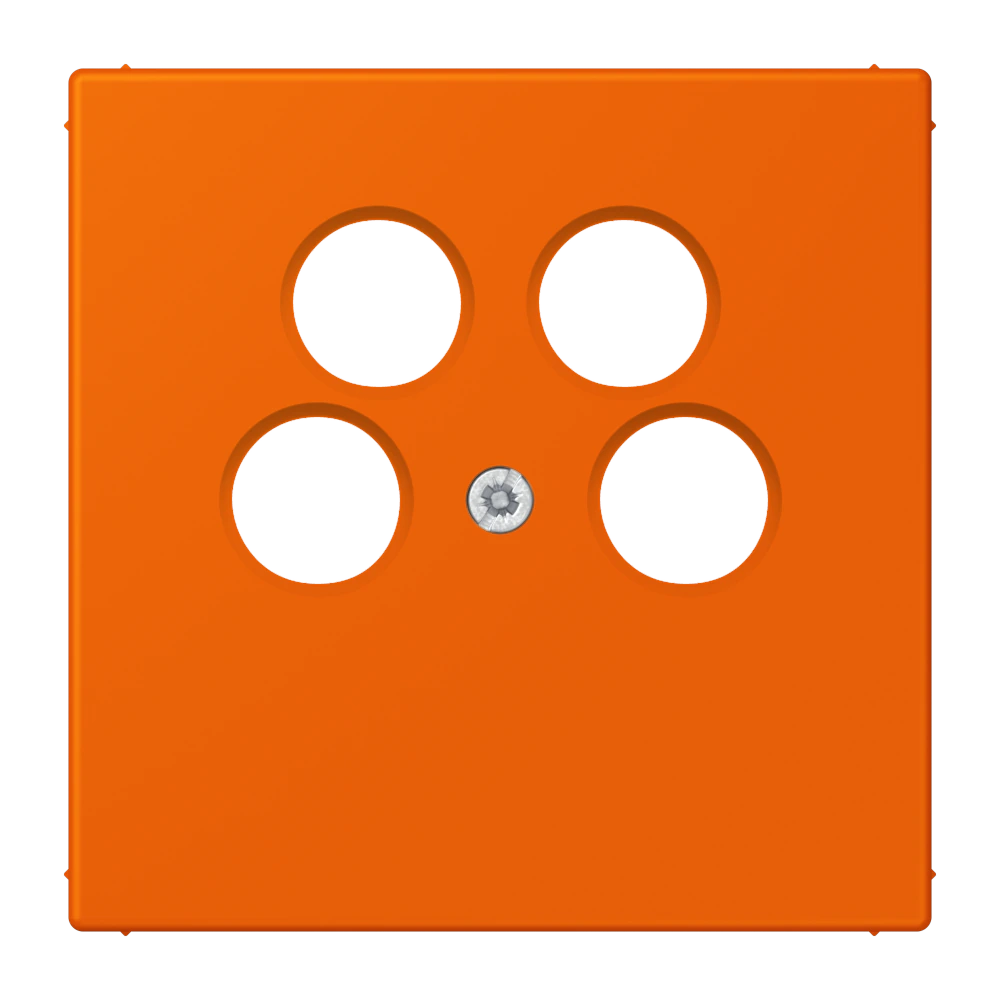 Centre plate for 4-hole SAT-TV socket (Axing) — JUNG LS 990 Le Corbusier, le corbusier 224, art. LC990-4SAT2224