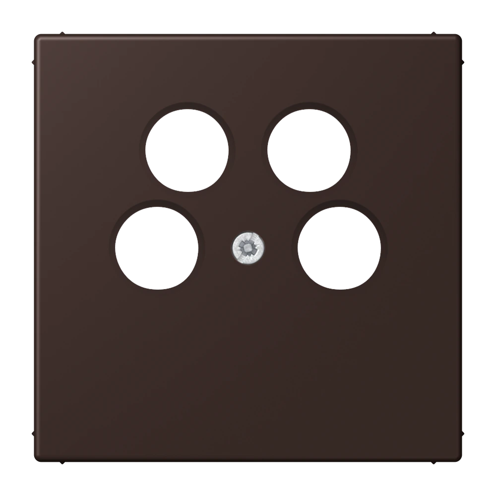 Centre plate for 4-hole SAT-TV socket (Axing) — JUNG LS 990 Le Corbusier, le corbusier 252, art. LC990-4SAT2252