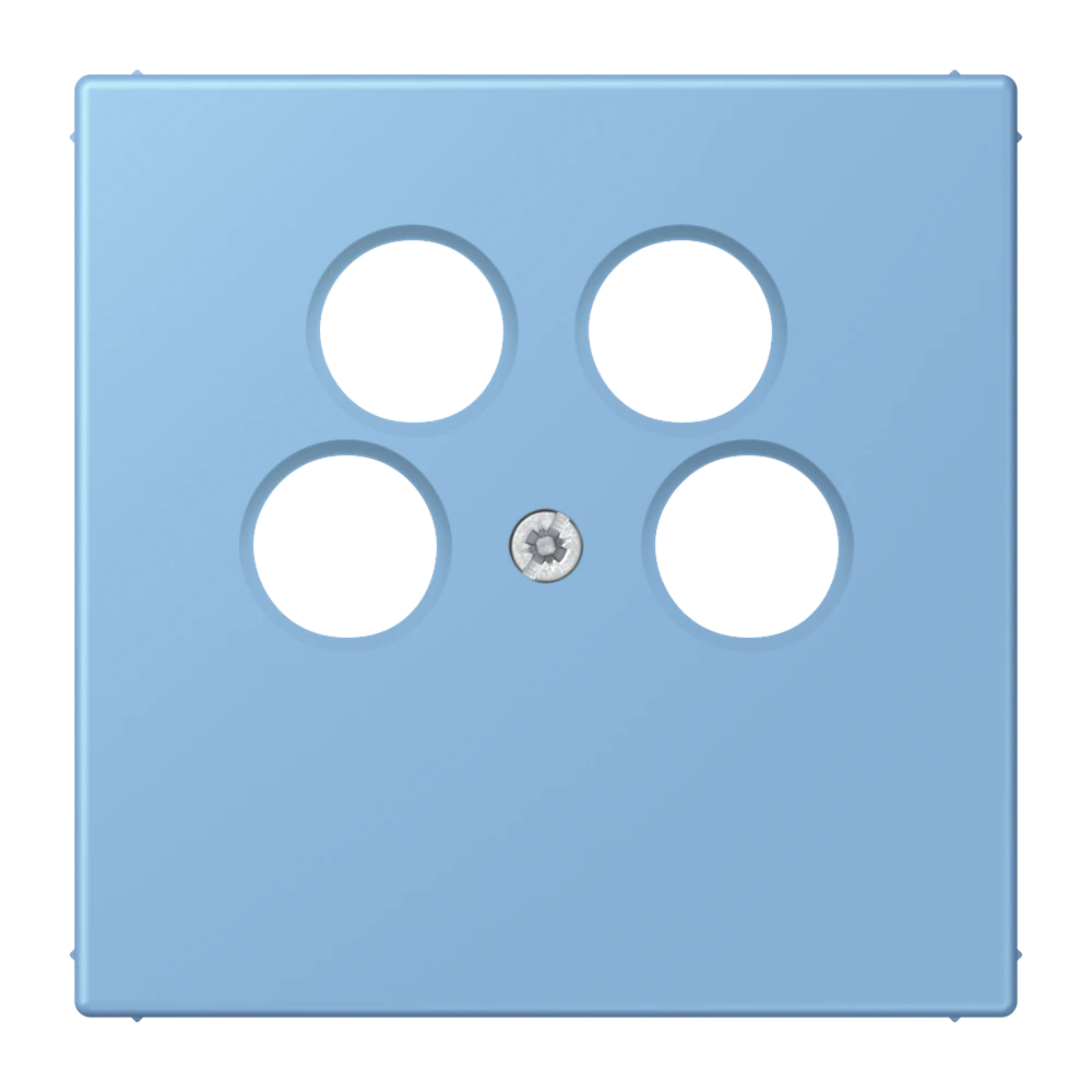 Centre plate for 4-hole SAT-TV socket (Axing) — JUNG LS 990 Le Corbusier, le corbusier 256, art. LC990-4SAT2256