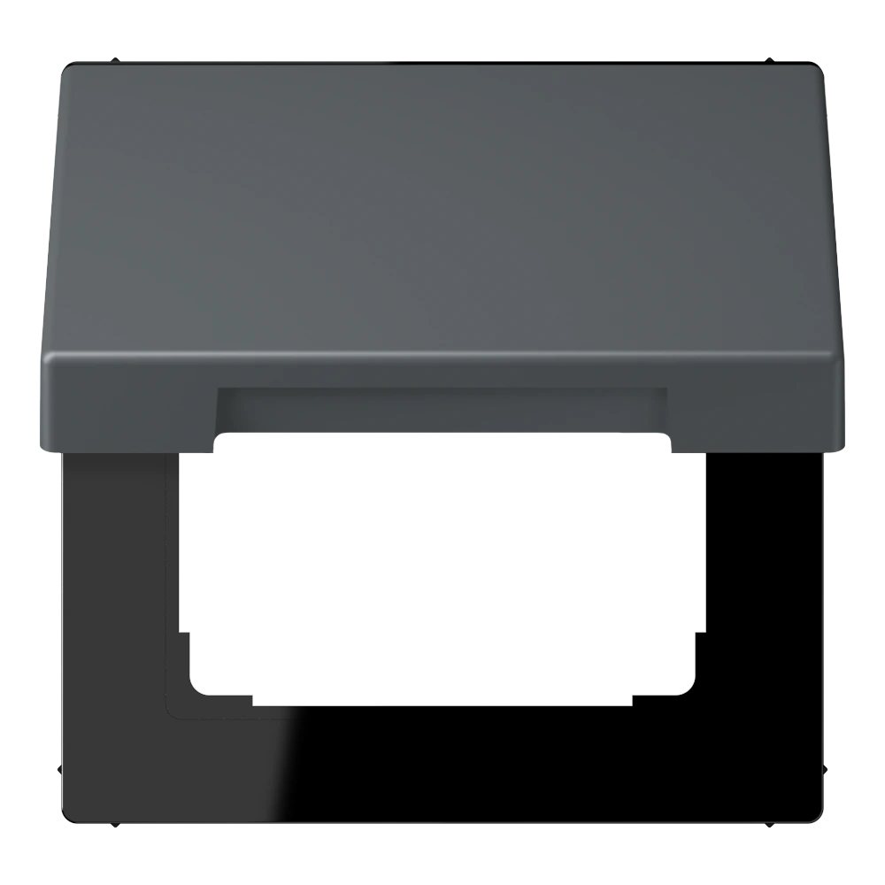 Hinged lid — JUNG LS 990 Le Corbusier, Gris Foncé 31, art. LC990BFKL202