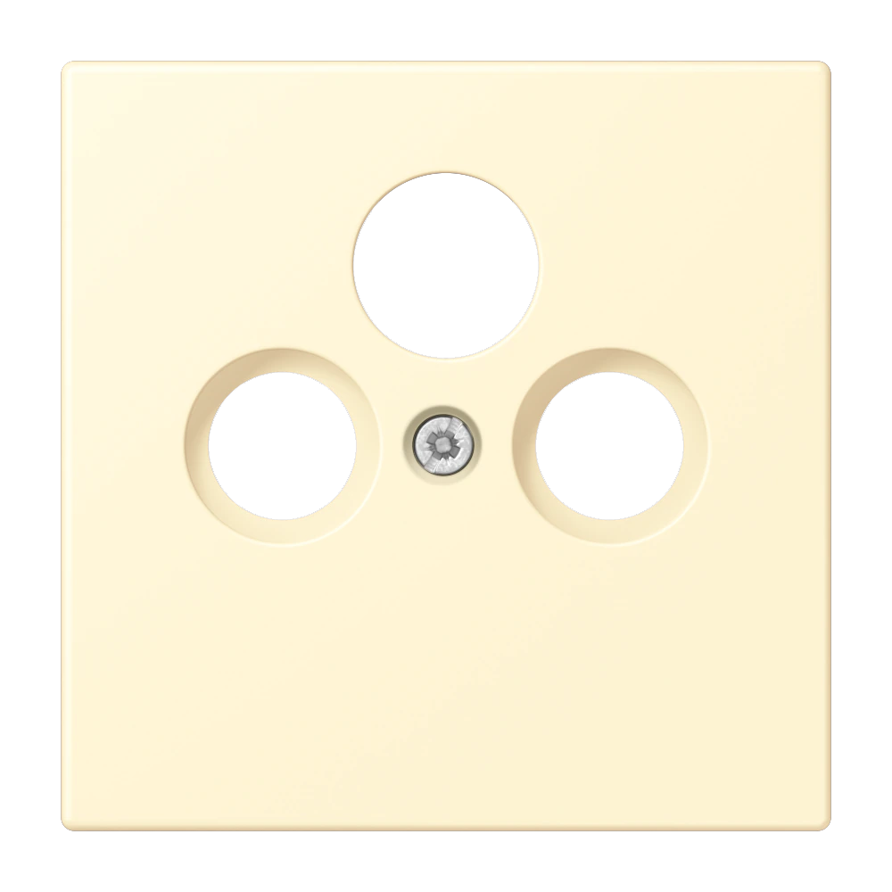 Centre plate for SAT-TV socket — JUNG LS 990 Le Corbusier, Blanc, art. LC990SAT201