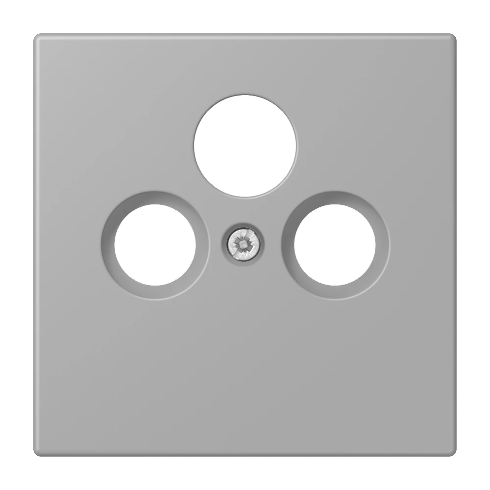 Centre plate for SAT-TV socket — JUNG LS 990 Le Corbusier, Gris Moyen, art. LC990SAT204