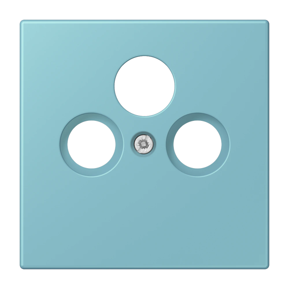 Centre plate for SAT-TV socket — JUNG LS 990 Le Corbusier, Céruléen Moyen, art. LC990SAT213