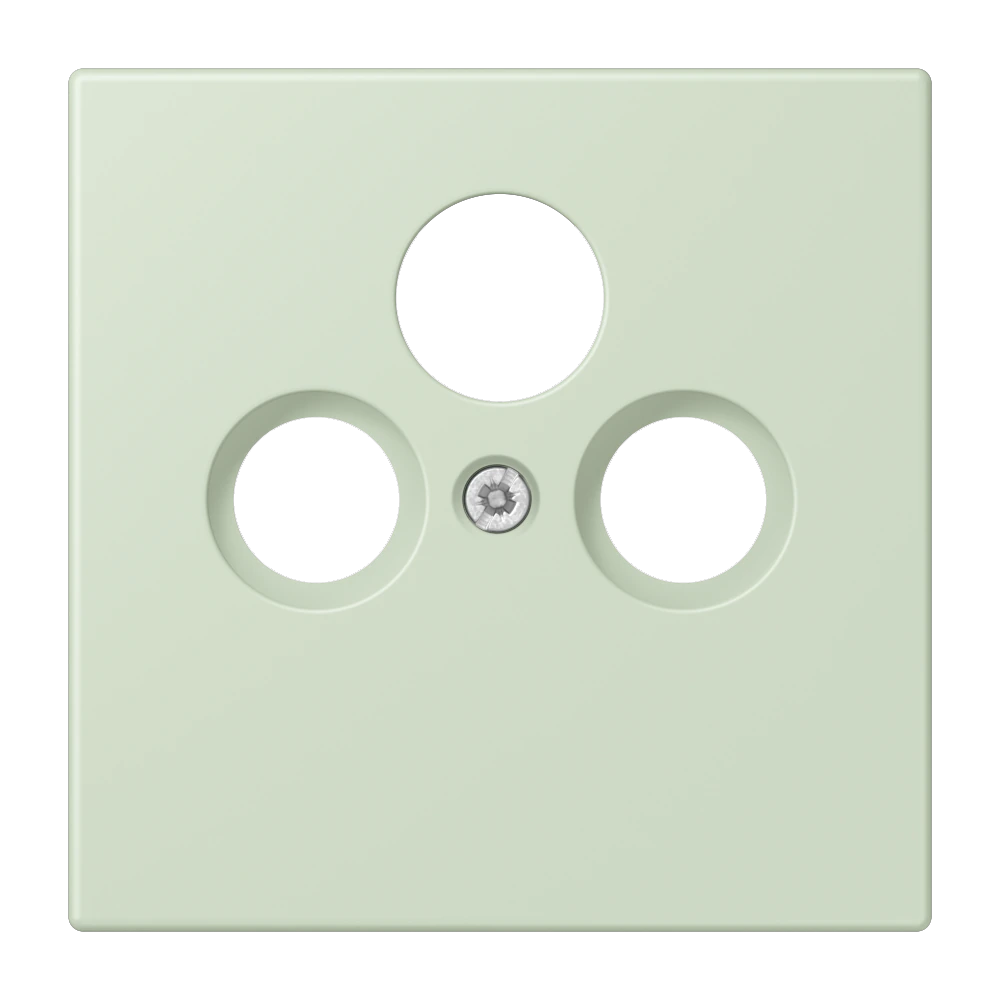 Centre plate for SAT-TV socket — JUNG LS 990 Le Corbusier, Vert Anglâis Pale, art. LC990SAT218