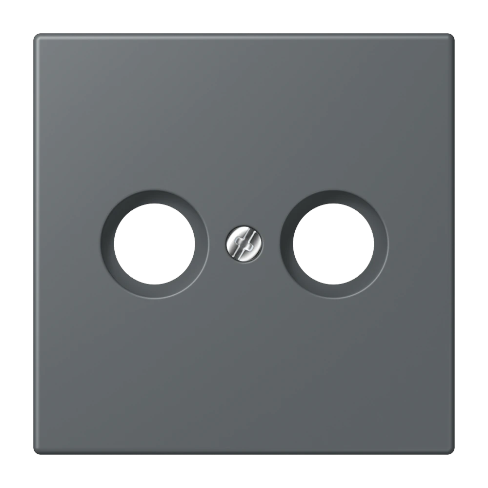 Centre plate for antenna socket — JUNG LS 990 Le Corbusier, Gris Foncé 31, art. LC990TV202